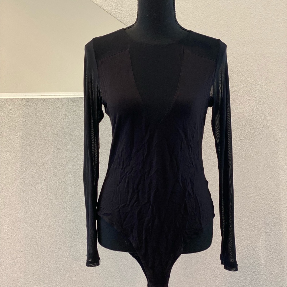 H&M Mesh & Jersey Bodysuit